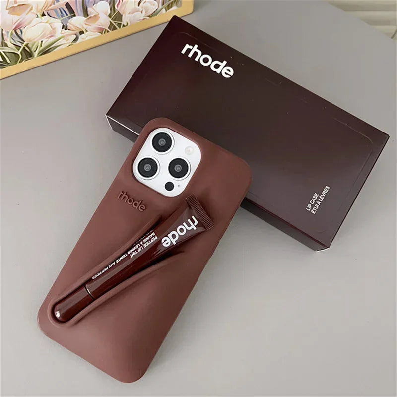 📱💄 Rhode Original  Coque iPhone + Baume à Lèvres Ultra Stylée Original High Quality
