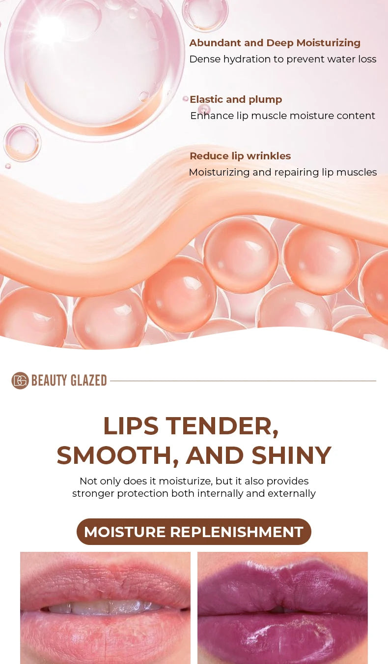 💧 Beauty Glazed Brillance Lèvres Hydratante – Gloss Effet Miroir & Soin Protecteur