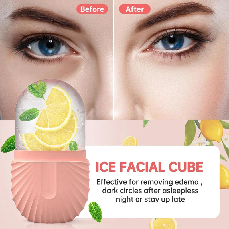 ❄️ Moule à Glaçon Beauté Visage – Soin Naturel Anti-Poches & Éclat Instantané