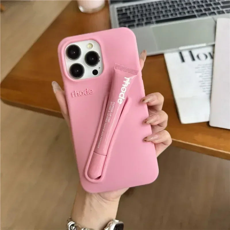 📱💄 Rhode Original  Coque iPhone + Baume à Lèvres Ultra Stylée Original High Quality