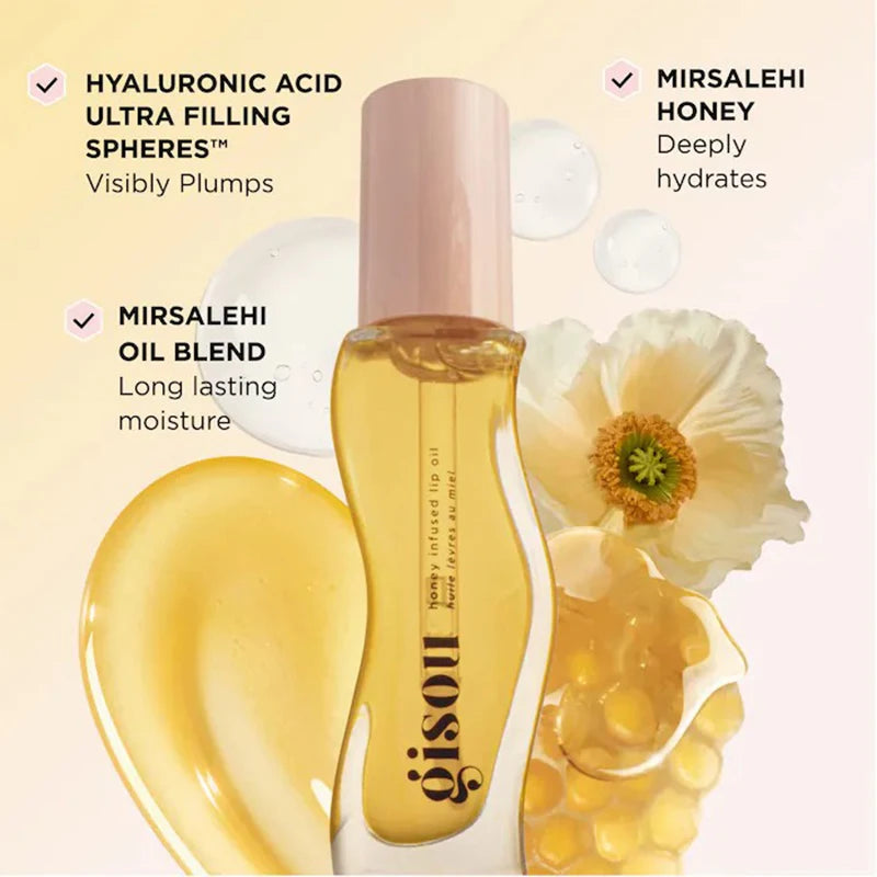 💋Gisou Lip Balm & Original Gloss Oil – Soin Complet pour des Lèvres Pulpeuses, Douces & Brillantes