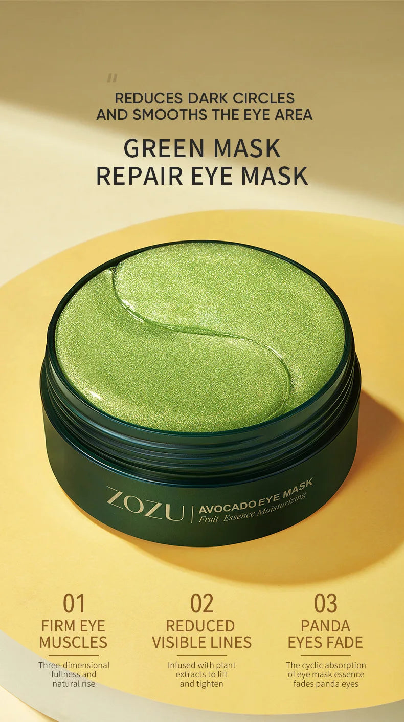 🥑 Masque Collagène Or – Anti-Cernes & Anti-Poches (60 ou 120 pcs)