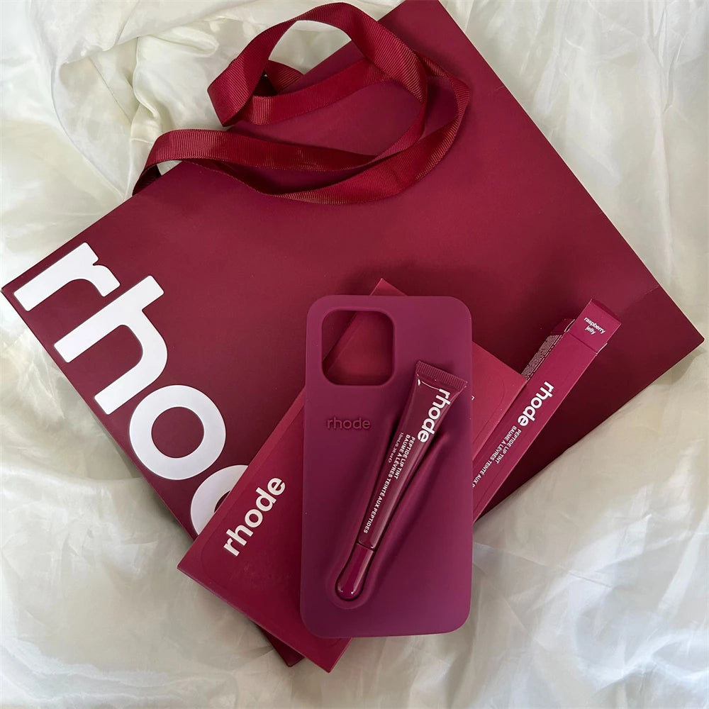 👜 Ensemble Sac Rhode – Coque iPhone + Rouge à Lèvres + Boîte Cadeau Chic & Pratique