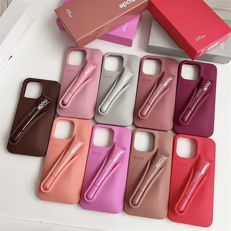 📱💄 Rhode Original  Coque iPhone + Baume à Lèvres Ultra Stylée Original High Quality