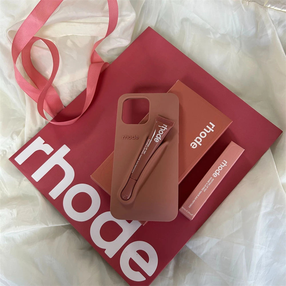 👜 Ensemble Sac Rhode – Coque iPhone + Rouge à Lèvres + Boîte Cadeau Chic & Pratique