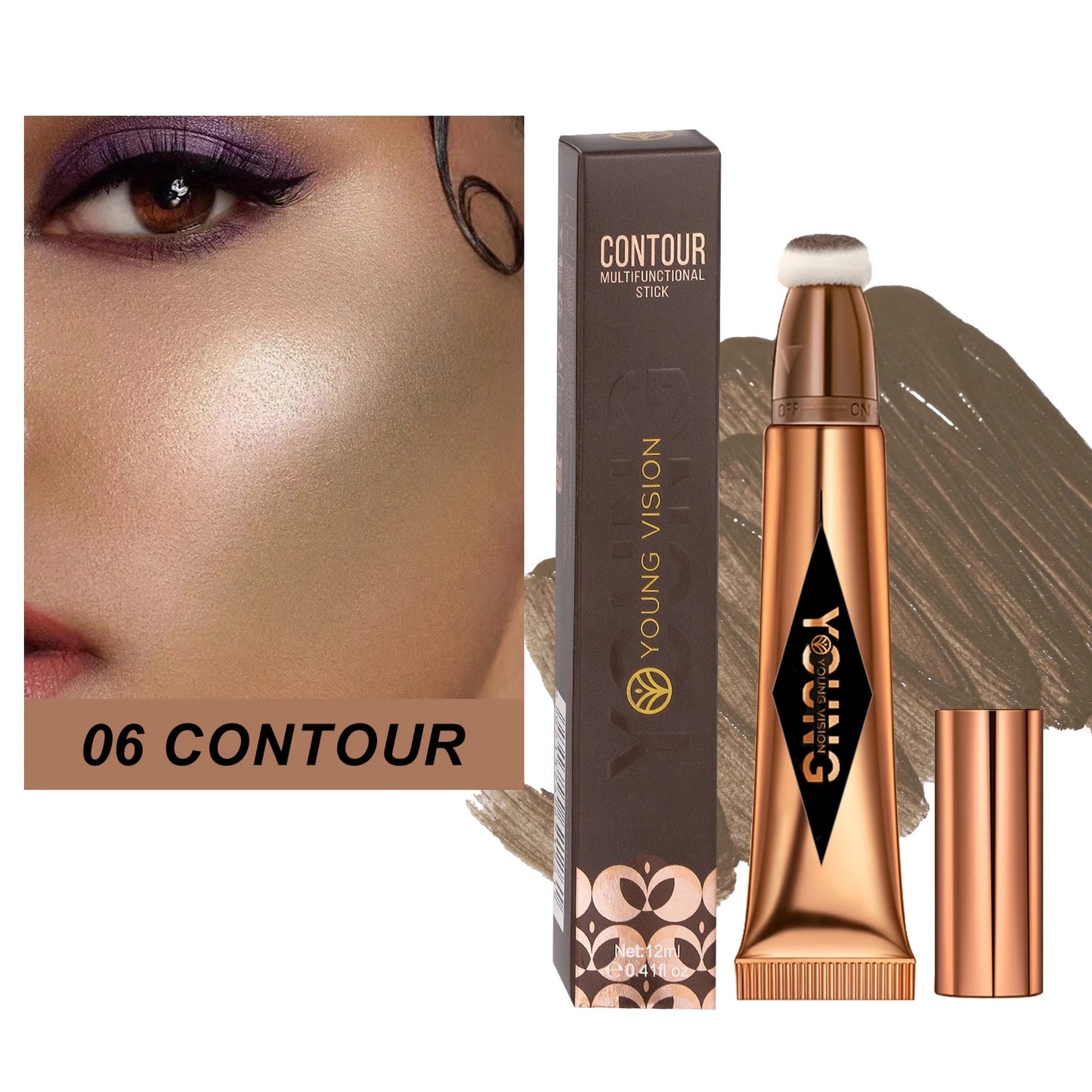 ✨ Multifunctional Liquid Blush Stick – Blush, Contour, Highlighter & Fard à Paupières 4-en-1