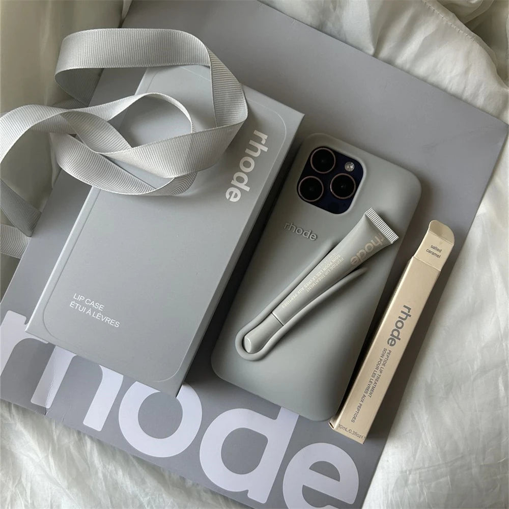 👜 Ensemble Sac Rhode – Coque iPhone + Rouge à Lèvres + Boîte Cadeau Chic & Pratique
