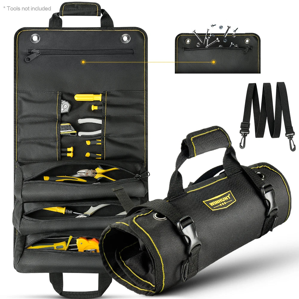 🧰 Sac à Outils Enroulable WINHUNT – 11 Poches, Résistant & Compact