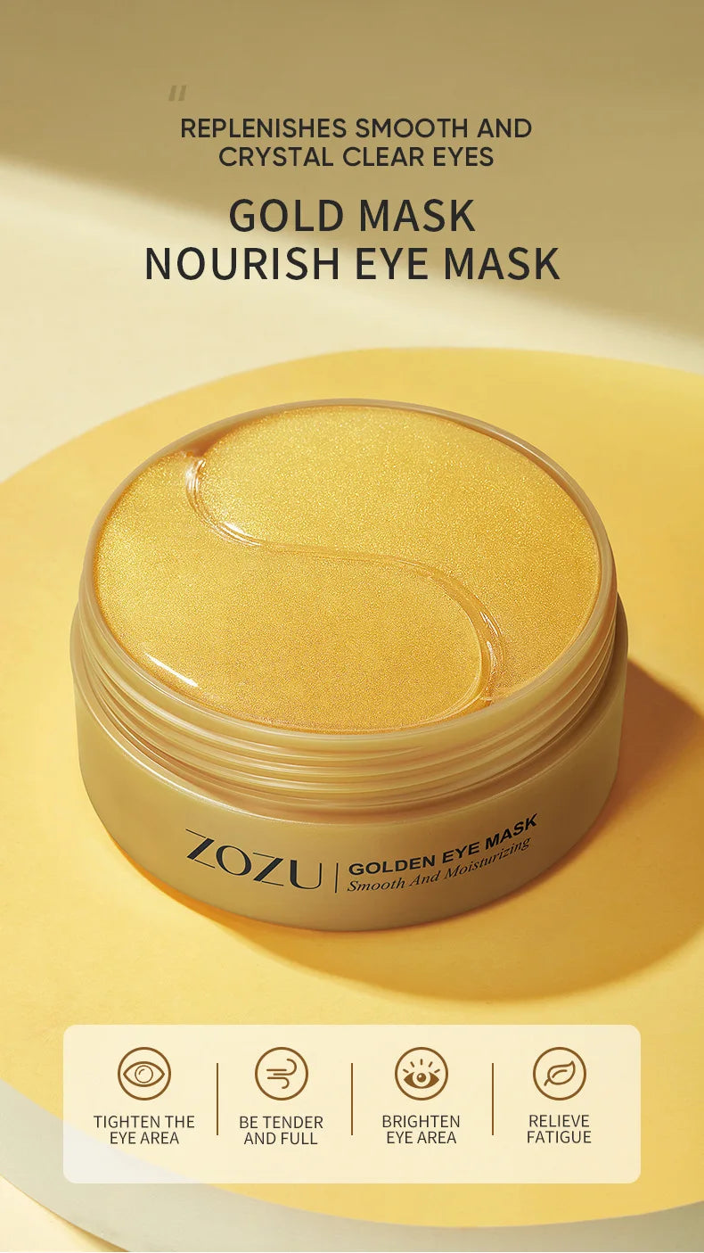 🥑 Masque Collagène Or – Anti-Cernes & Anti-Poches (60 ou 120 pcs)