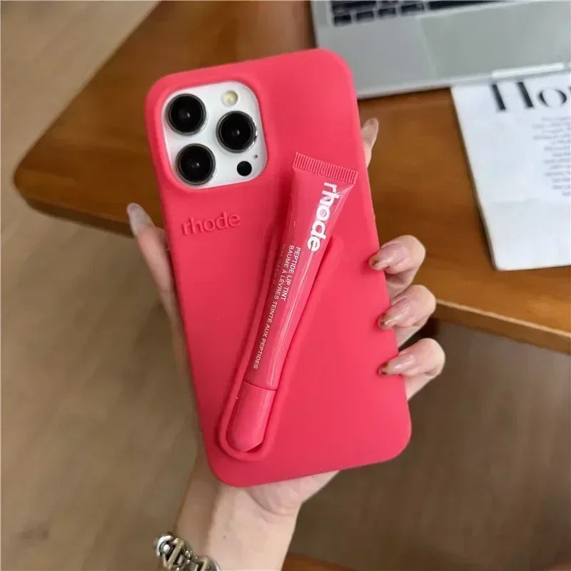 📱💄 Rhode Original  Coque iPhone + Baume à Lèvres Ultra Stylée Original High Quality