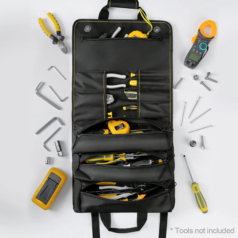 🧰 Sac à Outils Enroulable WINHUNT – 11 Poches, Résistant & Compact