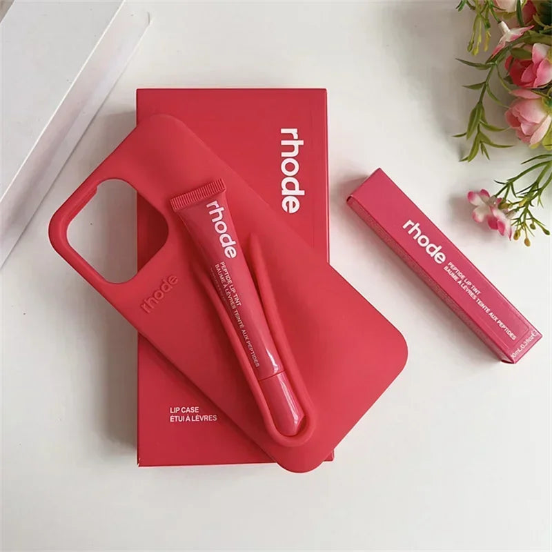 📱💄 Rhode Original  Coque iPhone + Baume à Lèvres Ultra Stylée Original High Quality
