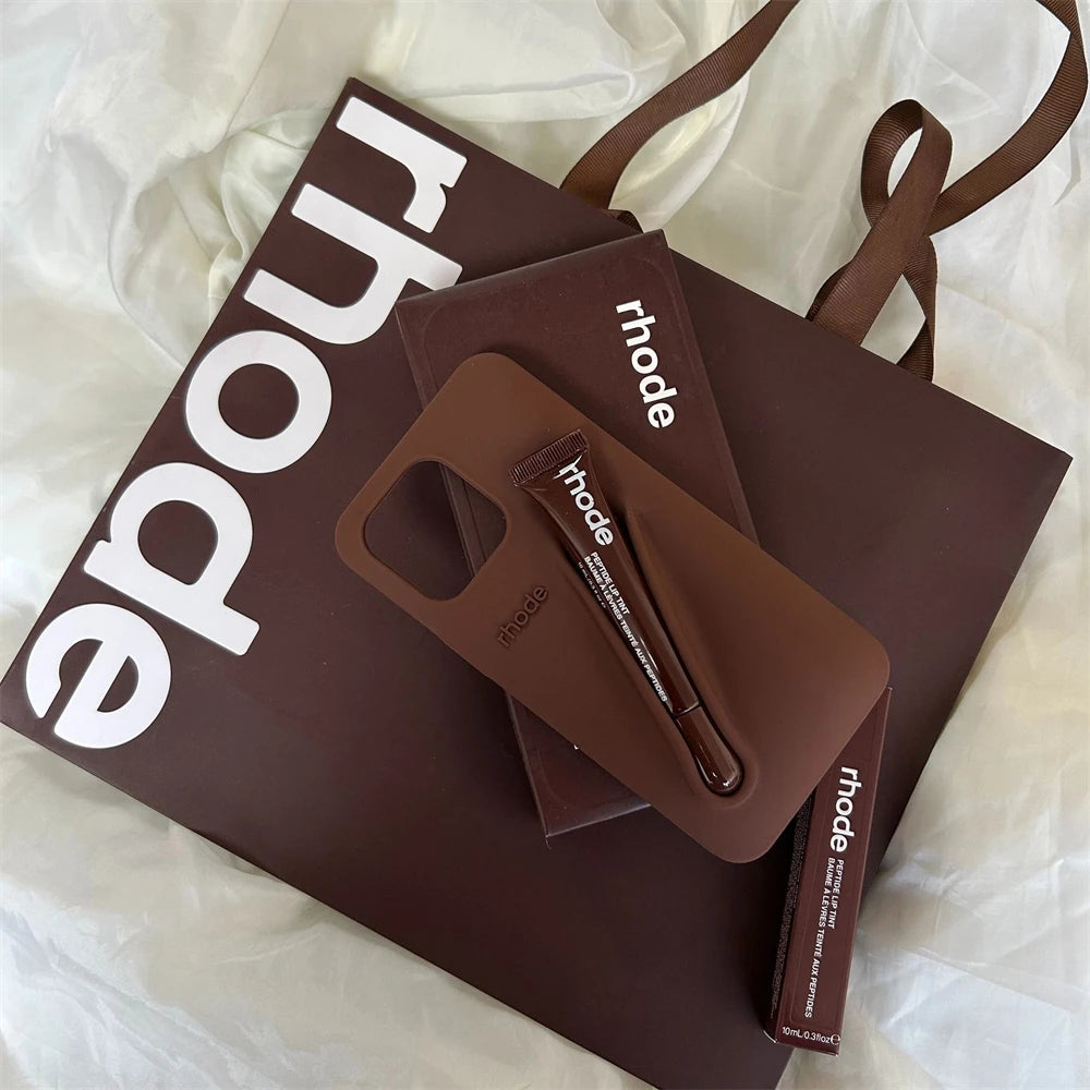 👜 Ensemble Sac Rhode – Coque iPhone + Rouge à Lèvres + Boîte Cadeau Chic & Pratique