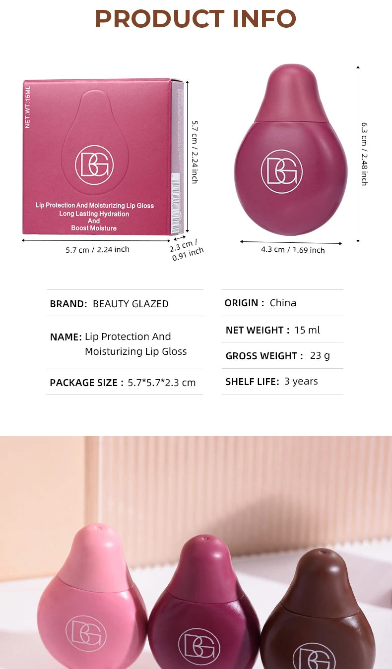 💧 Beauty Glazed Brillance Lèvres Hydratante – Gloss Effet Miroir & Soin Protecteur