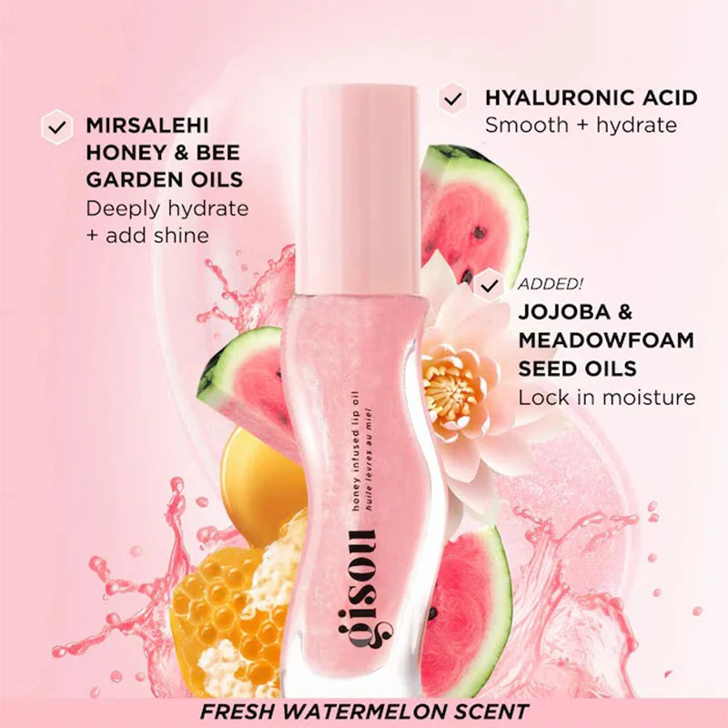 💋Gisou Lip Balm & Original Gloss Oil – Soin Complet pour des Lèvres Pulpeuses, Douces & Brillantes