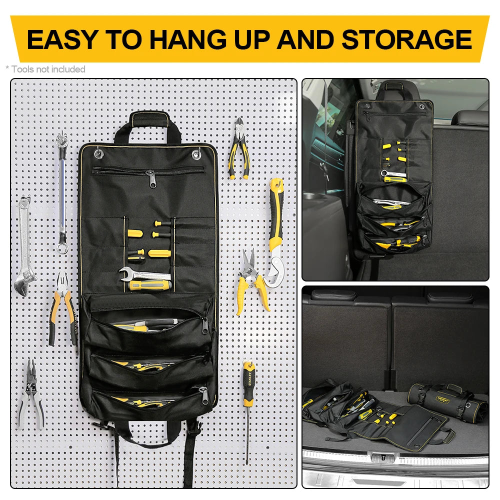 🧰 Sac à Outils Enroulable WINHUNT – 11 Poches, Résistant & Compact