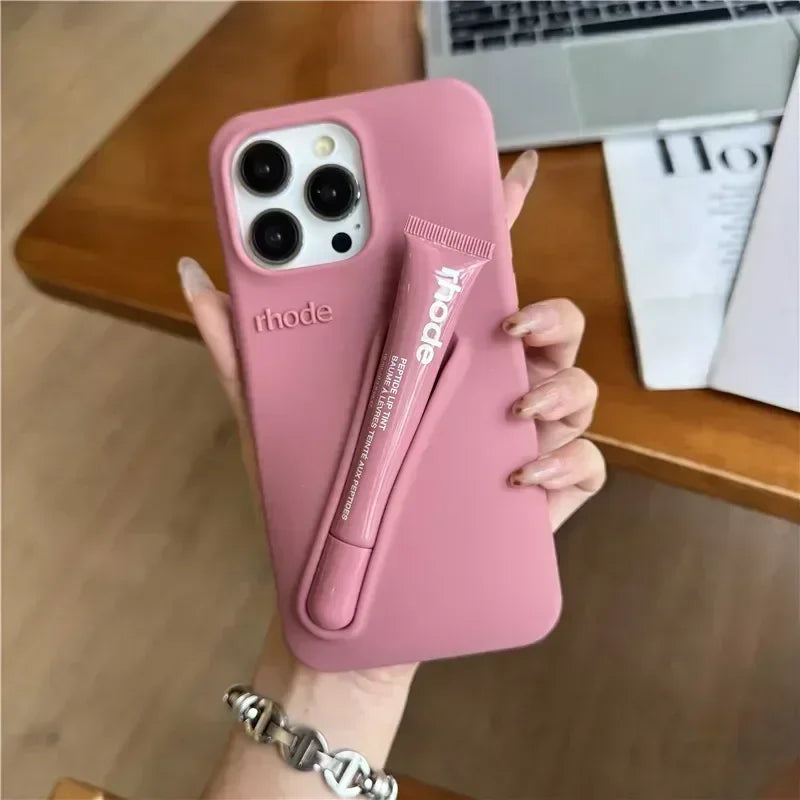 📱💄 Rhode Original  Coque iPhone + Baume à Lèvres Ultra Stylée Original High Quality