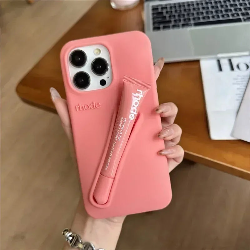 📱💄 Rhode Original  Coque iPhone + Baume à Lèvres Ultra Stylée Original High Quality