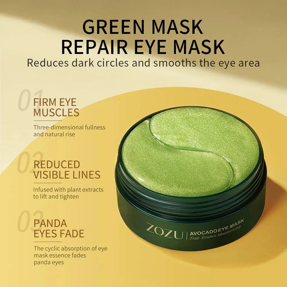 🥑 Masque Collagène Or – Anti-Cernes & Anti-Poches (60 ou 120 pcs)