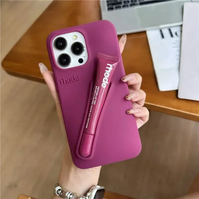 📱💄 Rhode Original  Coque iPhone + Baume à Lèvres Ultra Stylée Original High Quality